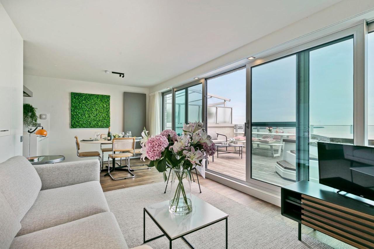 Modern Penthouse With Stunning Sea-View, Sauna And 2 Large Terraces! Leilighet Knokke-Heist Eksteriør bilde